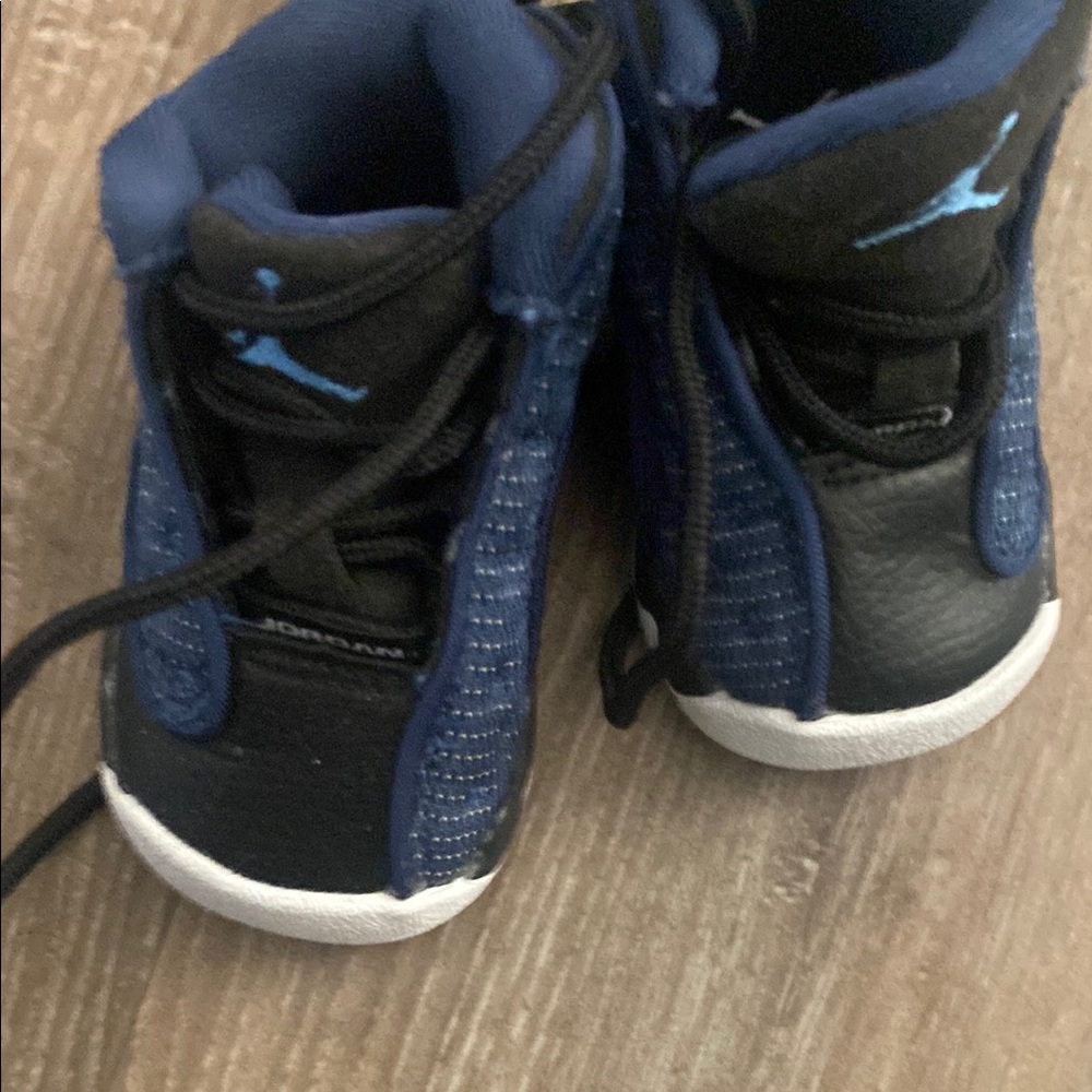 Jordan Blue and Black Sneakers with Breathable Mesh and Structured Support
